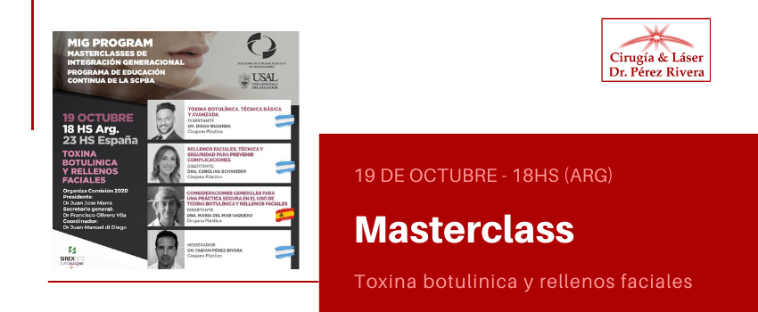 Masterclass de Toxinas Botulinicas y Rellenos Faciales