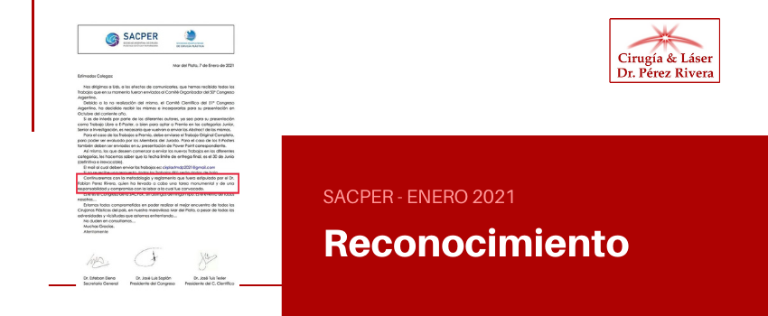 Reconocimiento de SACPER al Dr Perez Rivera